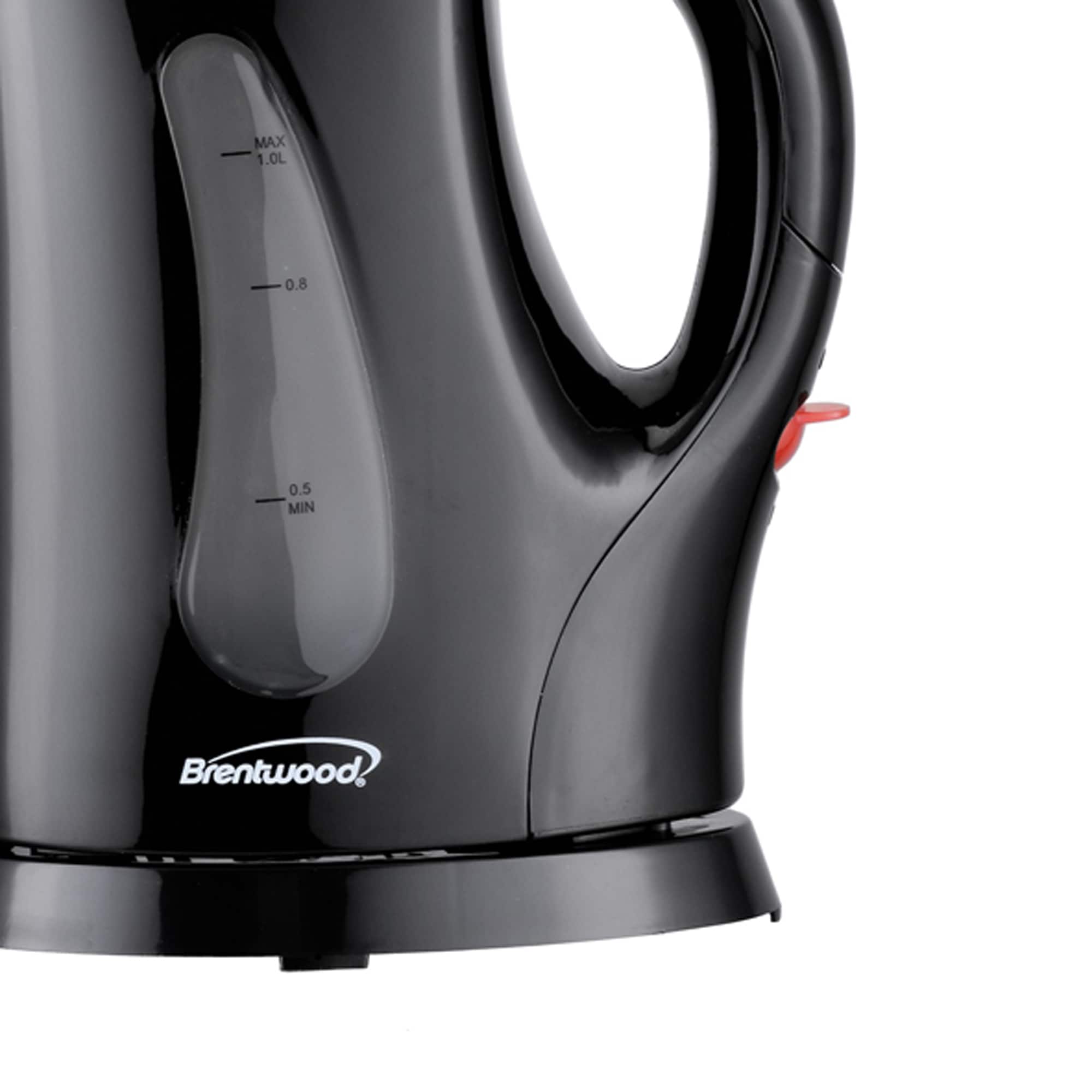 Brentwood Black 1L BPA-Free Cordless Electric Kettle